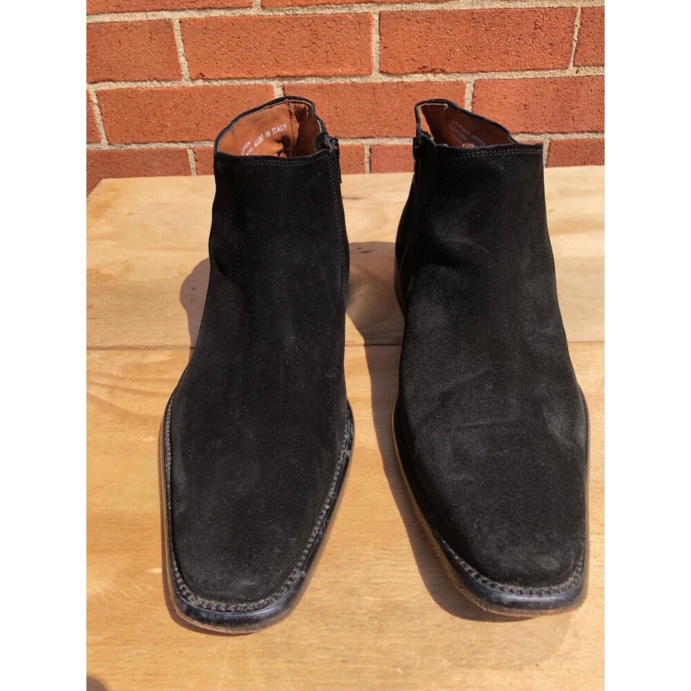 SOULIER Black Suede Ankle zipper Boots  Men Size US 11-EUR 44